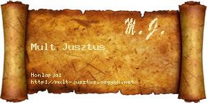 Mult Jusztus névjegykártya